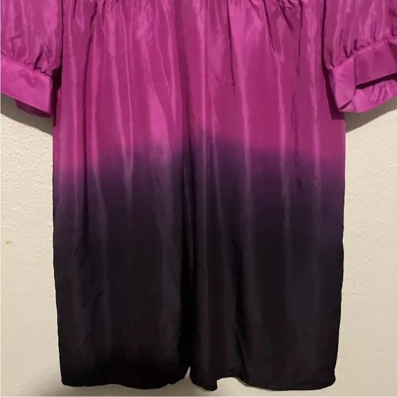 LIPSY Ombre 100% Silk Satin Baby Doll Mini Dress Rare Party Casual - Picture 8 of 9